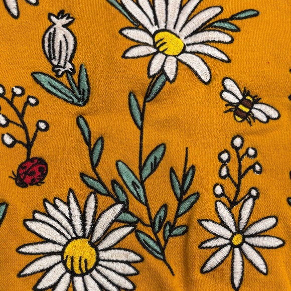 Disney Yellow Sweater with Floral and Winnie the Pooh Character Design - Picture 4 of 7